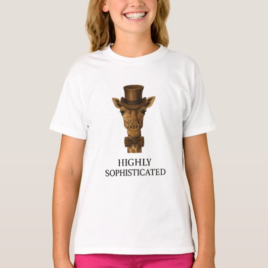 Gentleman Giraffe – De zeer ophisticeerde T-shirt (Voorkant)