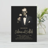 Gentleman Halloween Kostuum Party Uitnodiging (Staand voorkant)