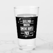 Gentleman Ice Hockey Humor Glas (Voorkant)