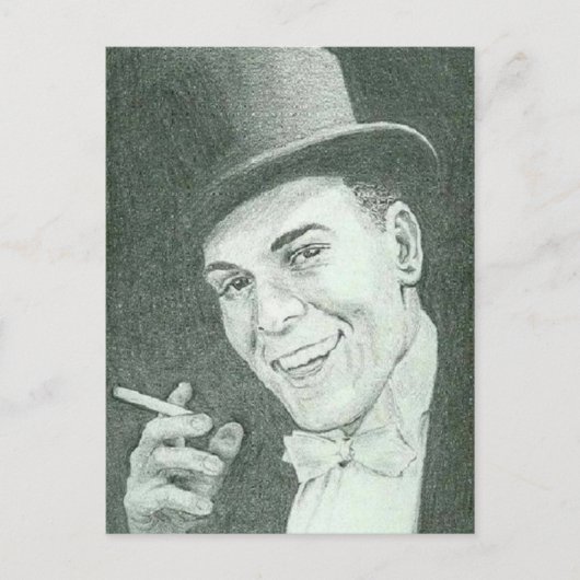 Gentleman in Top Hat Smoking Cigarette Briefkaart (Voorkant)