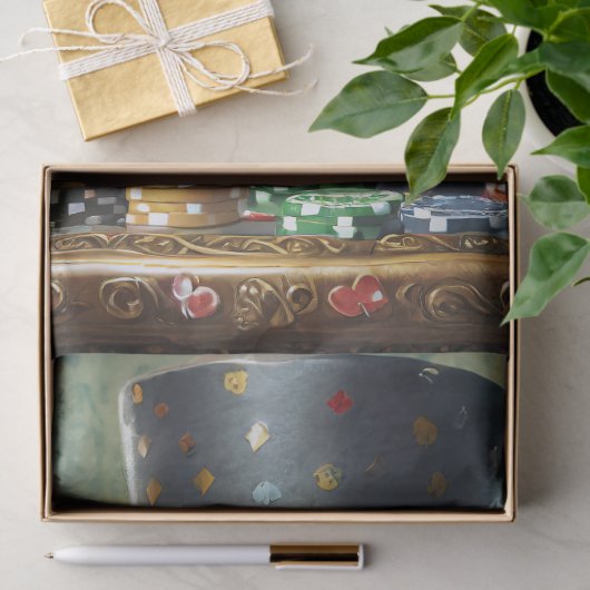 Gentleman Kat, Fancy kat spelen Poker Tissuepapier (Geschenk)