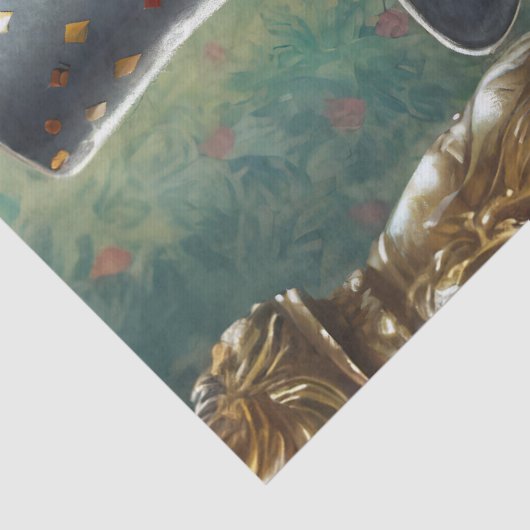 Gentleman Kat, Fancy kat spelen Poker Tissuepapier (Detail)