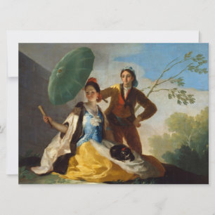 Gentleman met een parasol voor een Spaanse dame Kaart