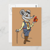 Gentleman Mouse Briefkaart (Voorkant / Achterkant)