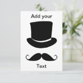 Gentleman Mustache-uitnodiging Kaart (Staand voorkant)