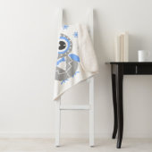 Gentleman Owl Blue Grey Baby Sherpa Blanket Sherpa Deken (In situ)