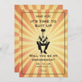  Gentleman pak groomsman Kaart (Voorkant / Achterkant)