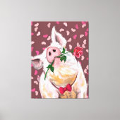 Gentleman Pig Canvas Afdruk (Voorkant)