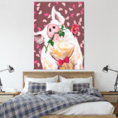 Gentleman Pig Canvas Afdruk (Insitu (Slaapkamer))