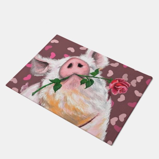 Gentleman Pig Funny Doormat Deurmat (Schuin)