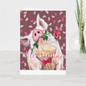 Gentleman Pig - Merry Kerstmis - Fun Kaart (Achterkant)