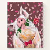 Gentleman Pig met Roos Notitieboek die Romantic sc (Achterkant)