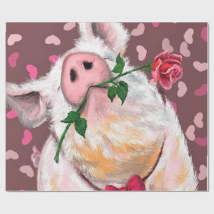 Gentleman Pig - Romantic Cadeaupapier