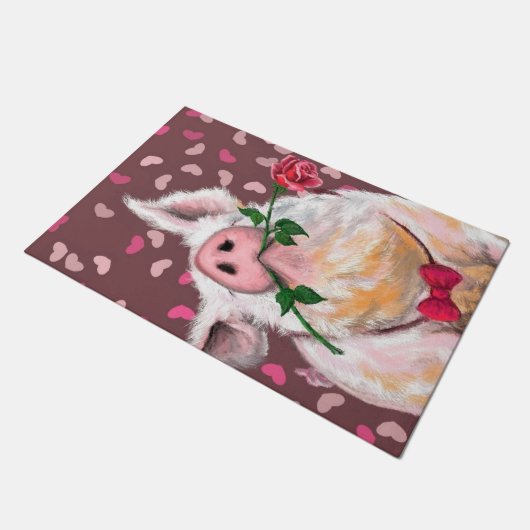 Gentleman Pig - Romantic - Funny - Deurmat (Schuin)