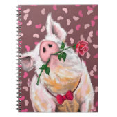 Gentleman Pig - Romantic - Funny Notitieboek (Voorkant)