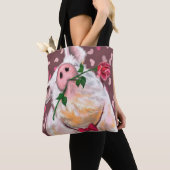 Gentleman Pig - Romantic - Funny Tote Bag (Dichtbij)