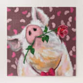Gentleman Pig - Romantic Legpuzzel (Verticaal)