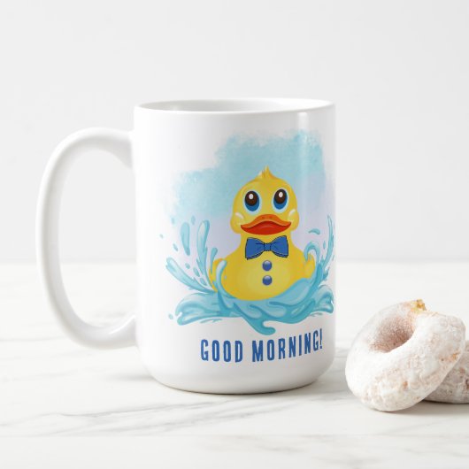 Gentleman Rubber Duck Coffee Mok (Met donut)