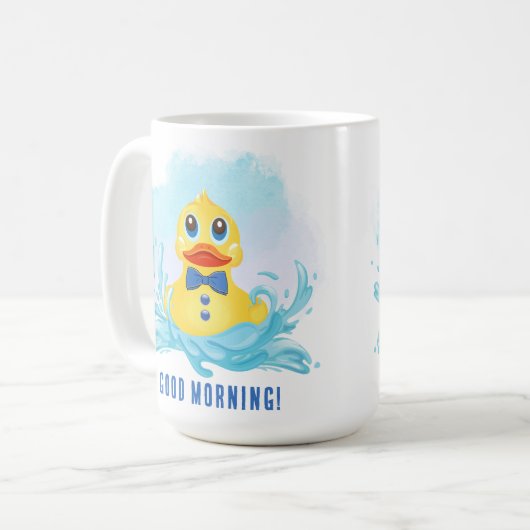 Gentleman Rubber Duck Coffee Mok (Voorkant links)