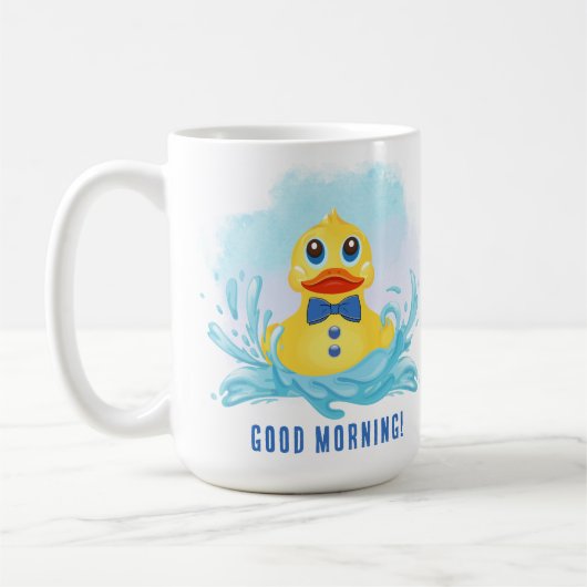 Gentleman Rubber Duck Coffee Mok (Links)