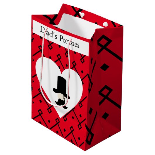 Gentleman’s bewerkbare Vaderdag Gift Bag Medium Cadeauzakje (Voorkant Gekanteld)