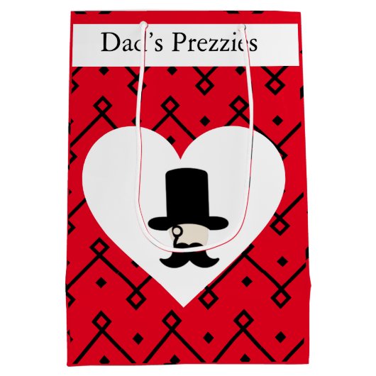 Gentleman’s bewerkbare Vaderdag Gift Bag Medium Cadeauzakje (Achterkant)