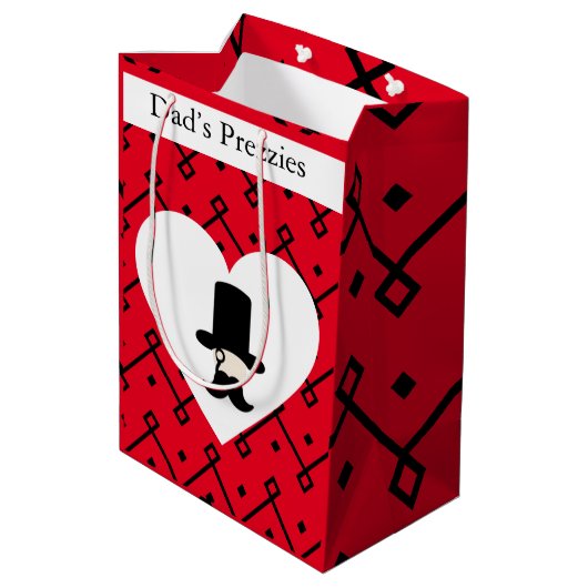 Gentleman’s bewerkbare Vaderdag Gift Bag Medium Cadeauzakje (Achterkant Gekanteld)