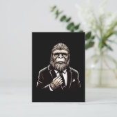 Gentleman Sasquatch - Funny Bigfoot Briefkaart (Staand voorkant)