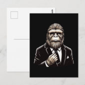 Gentleman Sasquatch - Funny Bigfoot Briefkaart (Voorkant / Achterkant)