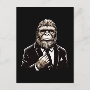 Gentleman Sasquatch - Funny Bigfoot Briefkaart
