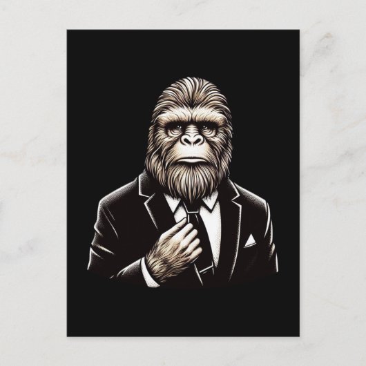 Gentleman Sasquatch - Funny Bigfoot Briefkaart (Voorkant)