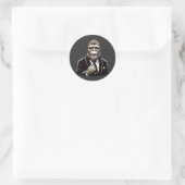 Gentleman Sasquatch - Funny Bigfoot Ronde Sticker (Tas)