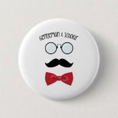 Gentleman & Scholar Ronde Button 5,7 Cm (Voorkant)