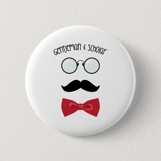 Gentleman & Scholar Ronde Button 5,7 Cm (Voorkant)