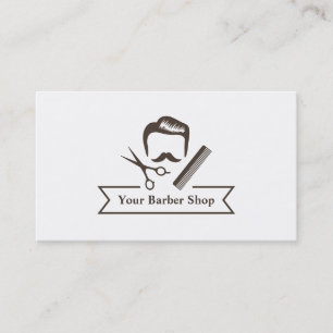 Gentleman Scissors Hair Cut Barber Shop Visitekaartje