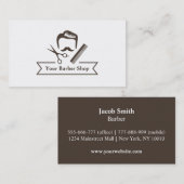 Gentleman Scissors Hair Cut Barber Shop Visitekaartje (Voorkant / Achterkant)