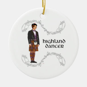 Gentleman Scottish Highland Dancer Keramisch Ornament