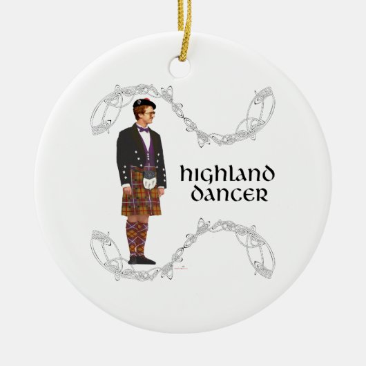 Gentleman Scottish Highland Dancer Keramisch Ornament (Voorkant)