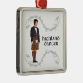 Gentleman Scottish Highland Dancer Metalen Ornament (Rechts)