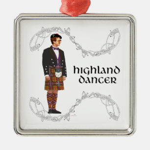 Gentleman Scottish Highland Dancer Metalen Ornament