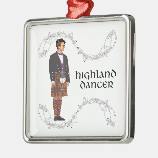 Gentleman Scottish Highland Dancer Metalen Ornament (Links)