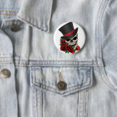Gentleman Skull Ronde Button 5,7 Cm (In situ)