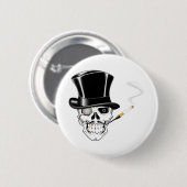 Gentleman Skull Ronde Button 5,7 Cm (Voorkant /achterkant)