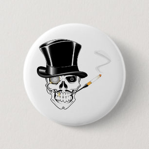 Gentleman Skull Ronde Button 5,7 Cm
