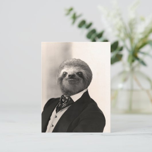 Gentleman Sloth #4 Briefkaart (Staand voorkant)