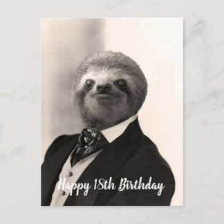 Gentleman Sloth Birthday Kaart