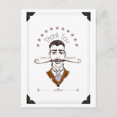 gentleman snor dank u postkaart (Voorkant)