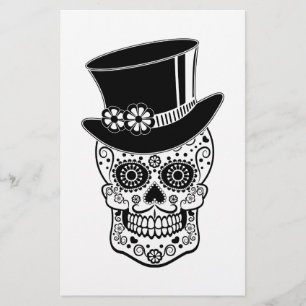 Gentleman Sugar Skull-01 Briefpapier
