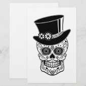 Gentleman Sugar Skull-01 Briefpapier (Voorkant / Achterkant)
