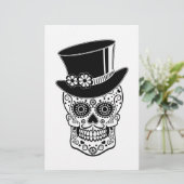 Gentleman Sugar Skull-01 Briefpapier (Staand voorkant)